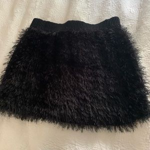 Black feather skirt